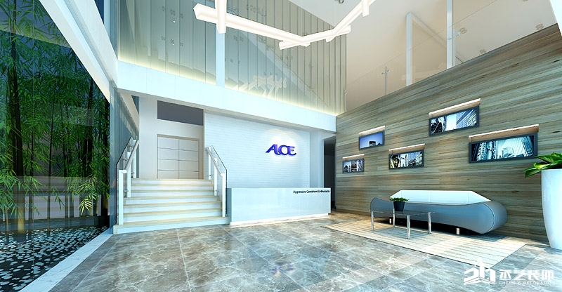 ACE集團辦公樓裝修設計 接待大堂
